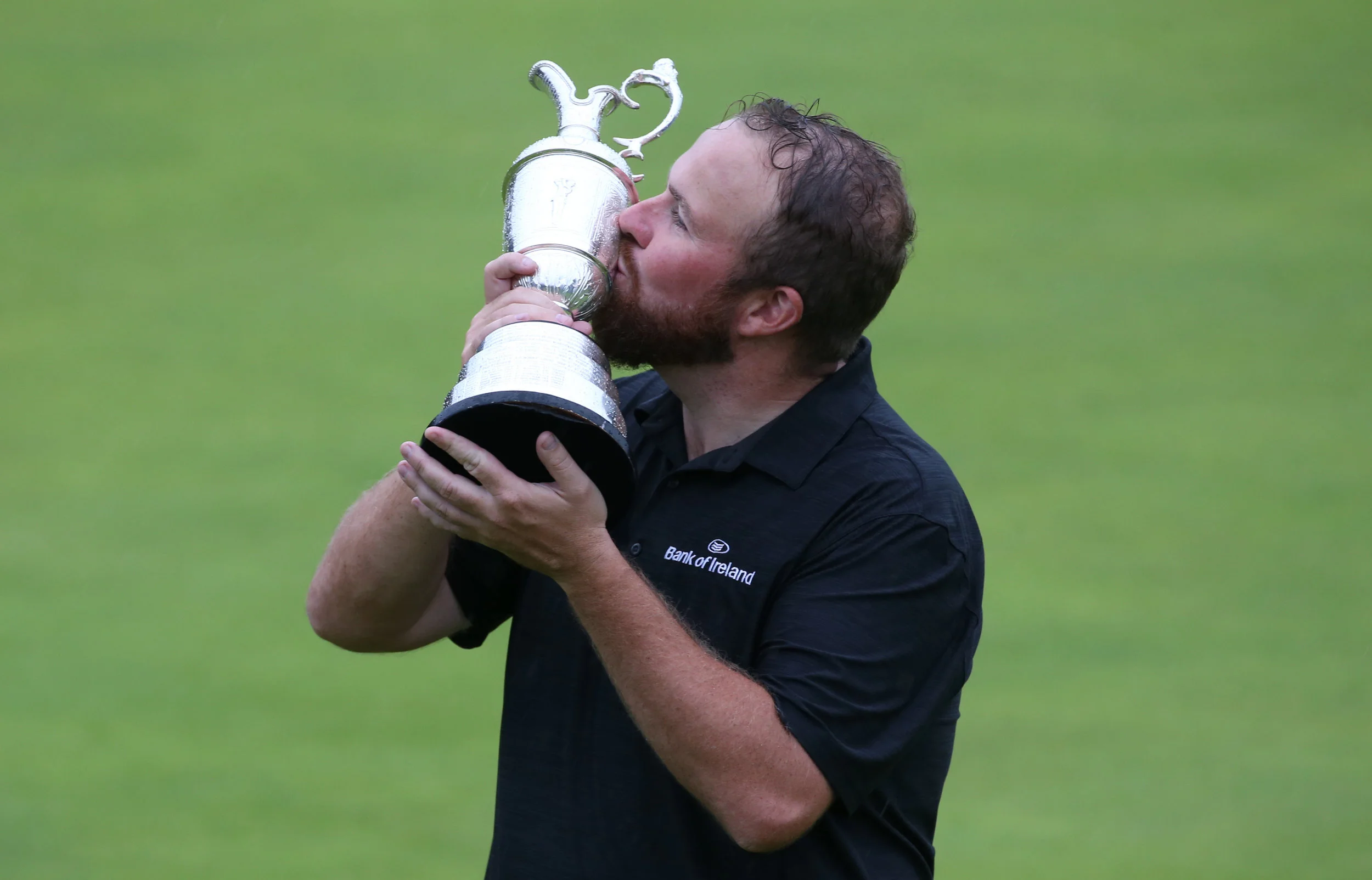 Shane Lowry kisses the Claret Jug after winning the 148th Open Championship at Royal Portrush, 2019